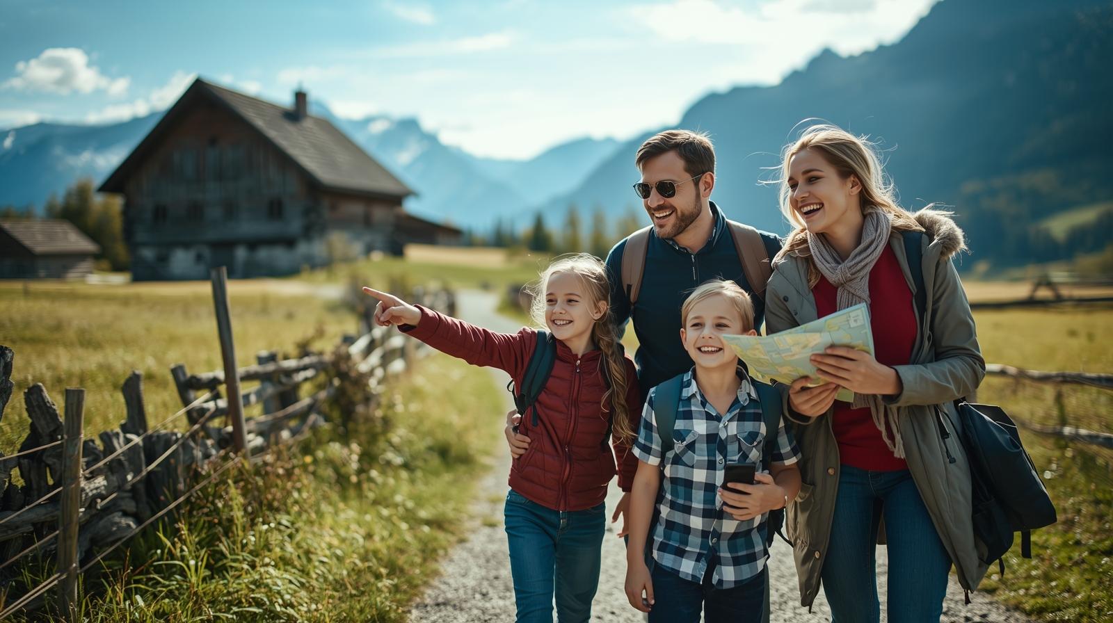 Familie auf dem Land